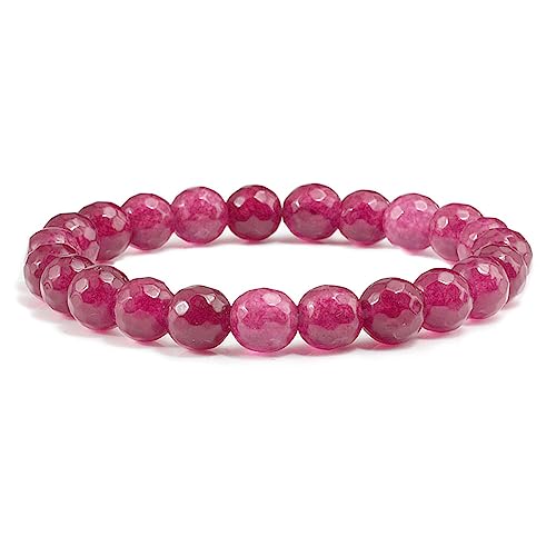 Handmade Womens Mens 8mm Gemstone Bracelet | Stress and Anxiety Power Bead Healing Crystal Gemstone Bracelet Amethyst, Rose quartz, Blue Agate, Tiger’s Eye, Turquoise treasurebayb2b