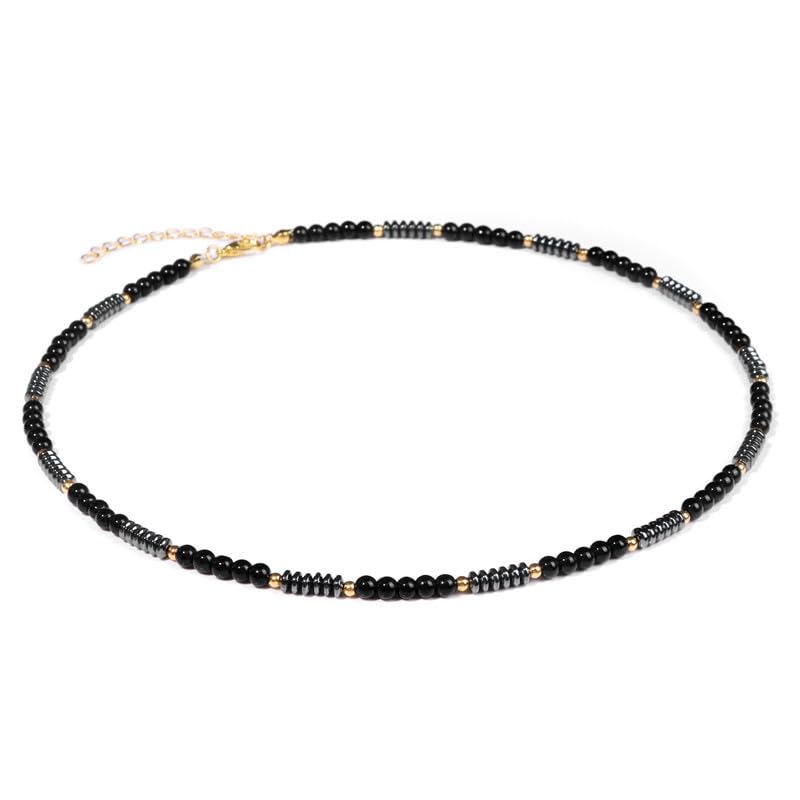 Handmade Womens Girls Beaded Necklace Choker | 4mm Natural Gemstones Healing Crystal Beaded Jewellery Choker For Women and Girls treasurebayb2b