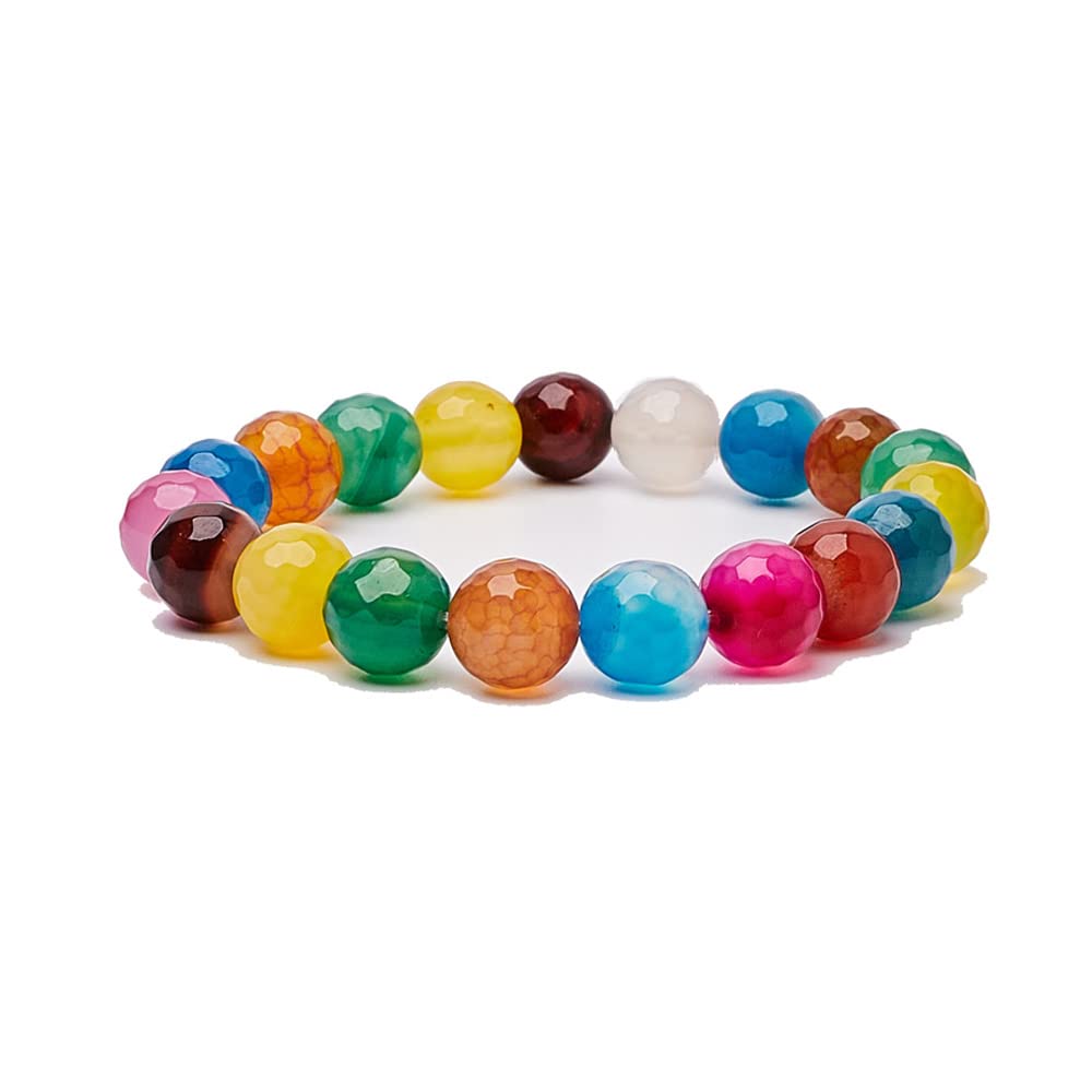 Handmade Womens Mens 10mm Natural Gemstone Bracelet | Stress and Anxiety Power Bead Healing Crystal Gemstone Bracelet treasurebayb2b