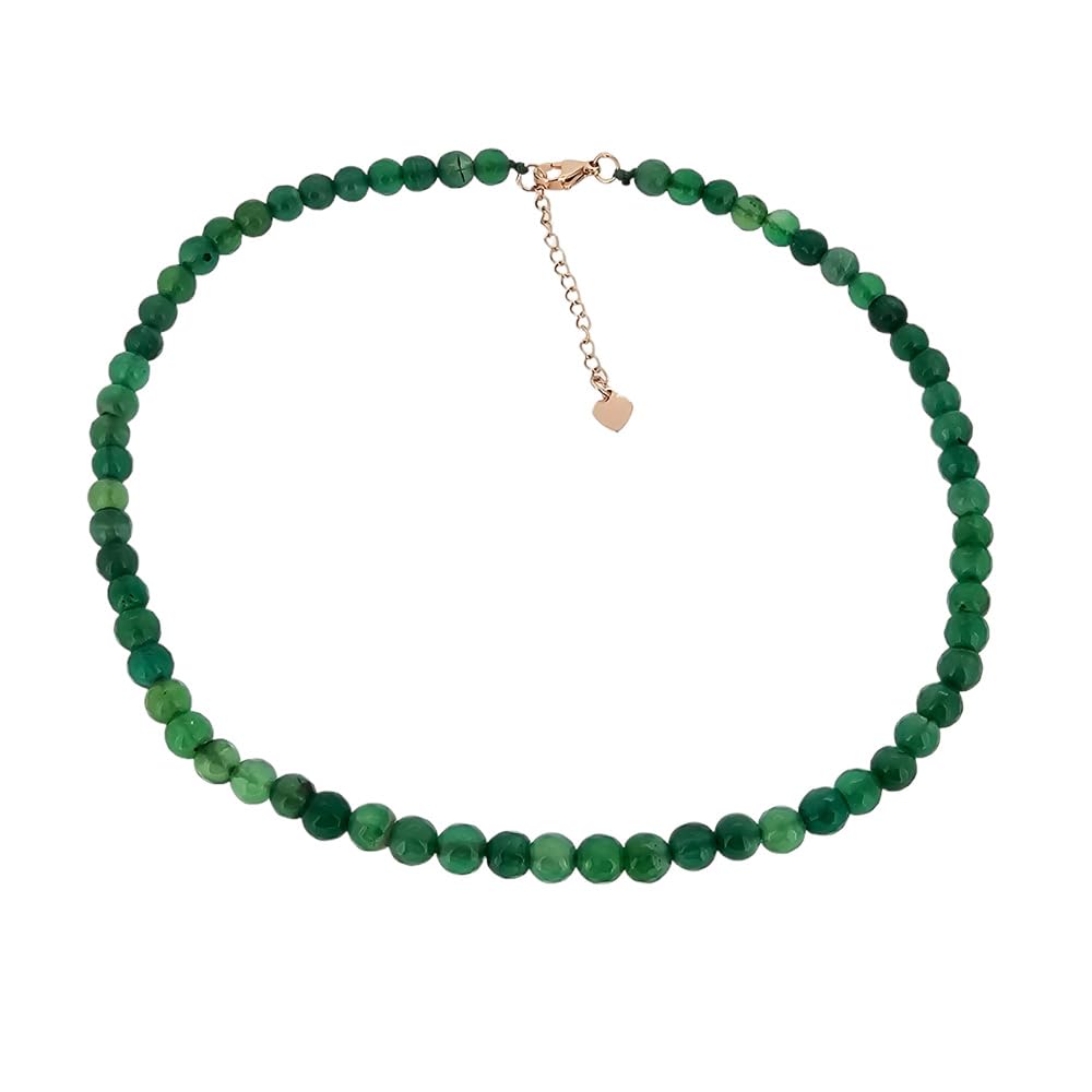Handmade Womens Girls Beaded Necklace Choker 6mm Round Beads - Natural Gemstones Healing Crystal Jewellery treasurebayb2b