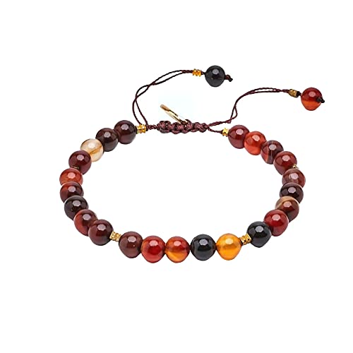 Womens Girls Handmade 6mm Natural Gemstone Bracelet For Small Wrist Adjustable from 16cm to 18cm treasurebayb2b