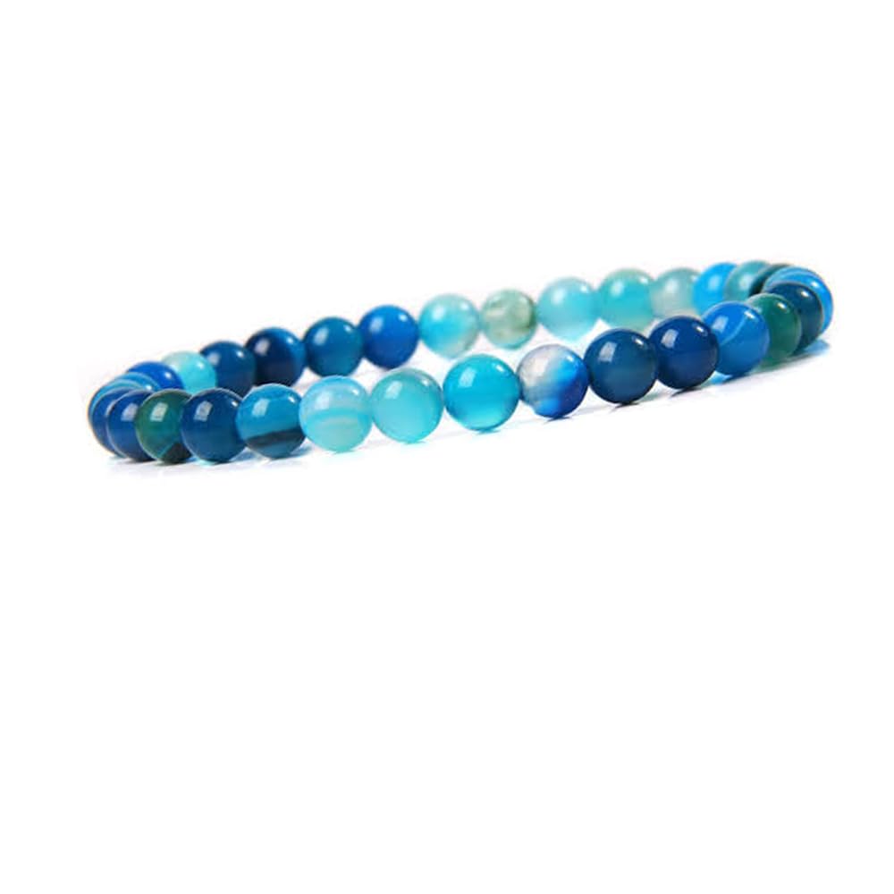 Handmade Womens Mens 6mm Gemstone Bracelet | Stress and Anxiety Power Bead Healing Crystal Gemstone Bracelet treasurebayb2b