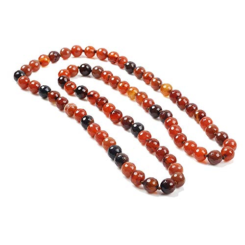 Women's Handmade Gemstone Beaded Necklace | 10mm Natural Gemstone Beaded Sweater Chain Necklace 88Cm Long treasurebayb2b