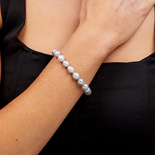 Women's Pearl Bracelet Elegant 8-9mm Rice Shape Freshwater Pearl Bracelet for Women Ladies and Girls | VN Jewellery Wholesale treasurebayb2b