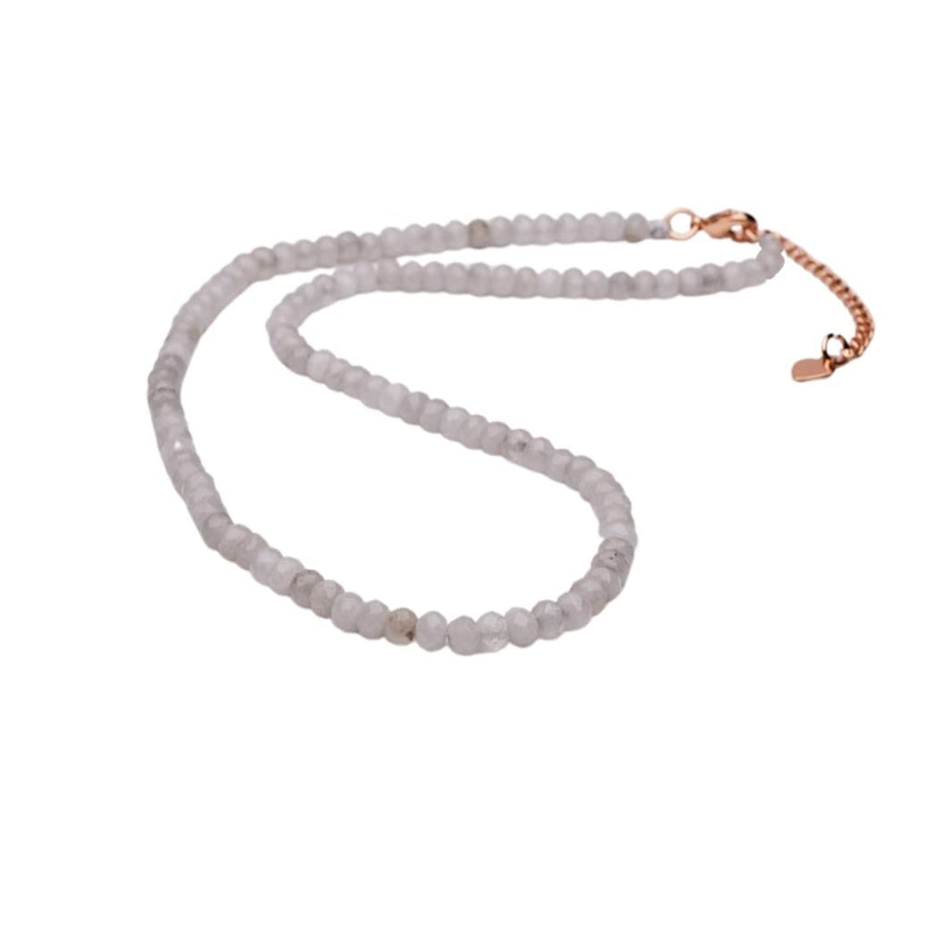 Handmade Womens Girls Beaded Necklace Choker - 4mm Beads Natural Gemstones Healing Crystal Jewellery Necklace treasurebayb2b