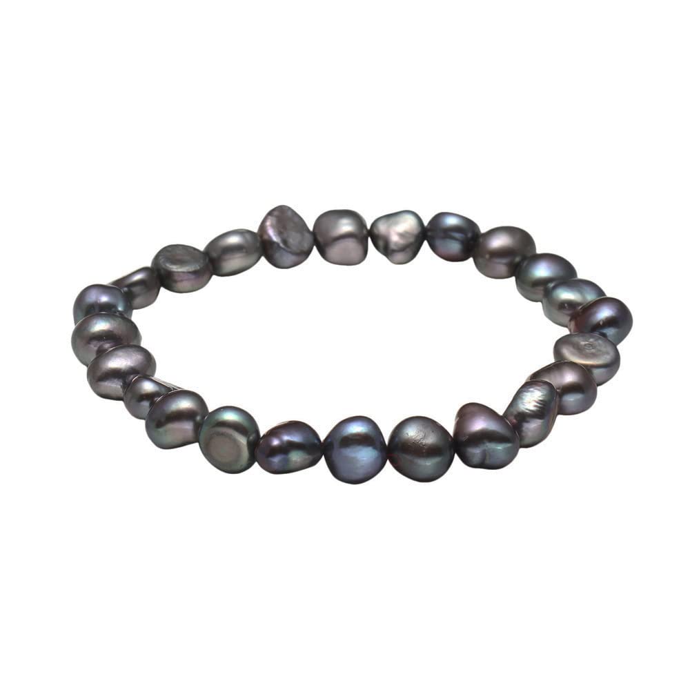 Stunning 7-8mm Baroque Freshwater Pearl Bracelet for Women and Girls treasurebayb2b