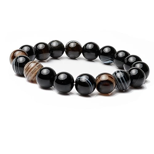 Handmade Womens Mens 10mm Natural Gemstone Bracelet | Stress and Anxiety Power Bead Healing Crystal Gemstone Bracelet treasurebayb2b