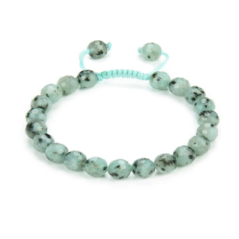 Womens Mens Beaded Bracelet - Handmade 6mm Gemstone Bracelet Adjustable Friendship Bracelet For Women's Girls - Green Jade, Pink Opal, Tiger's Eye Beaded Bracelet treasurebayb2b