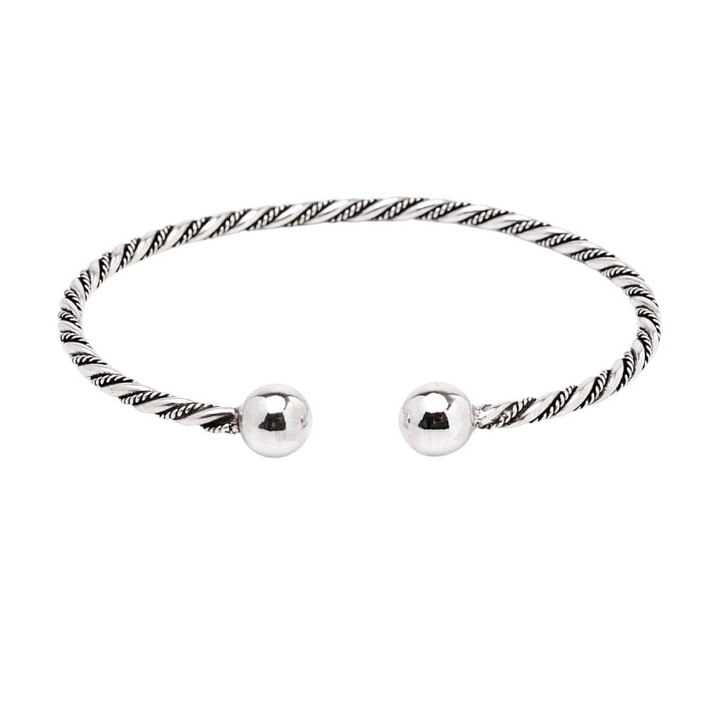 Handcrafted 925 Sterling Silver Twisted Bangle Bracelet for Women treasurebayb2b