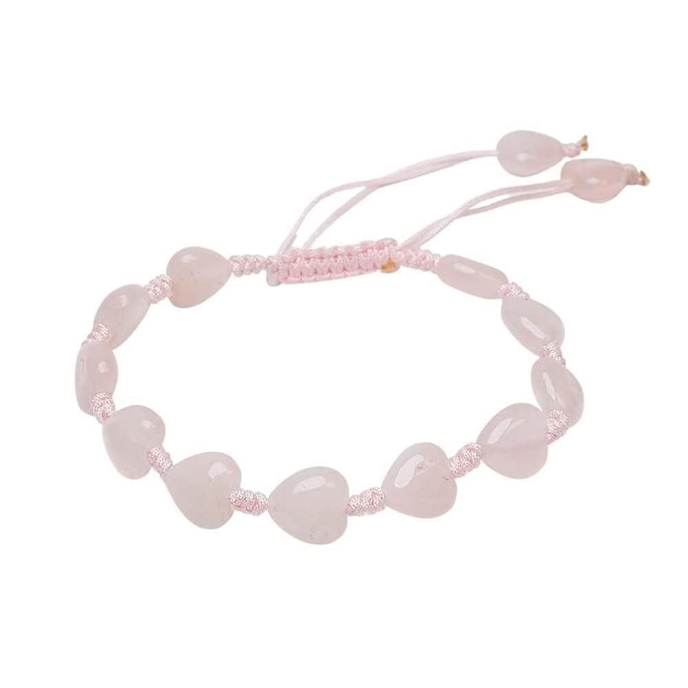 Women's Bracelet Handmade Natural Gemtone Beaded Bracelet Adjustable - Love Heart Gemstone Beaded Bracelet treasurebayb2b