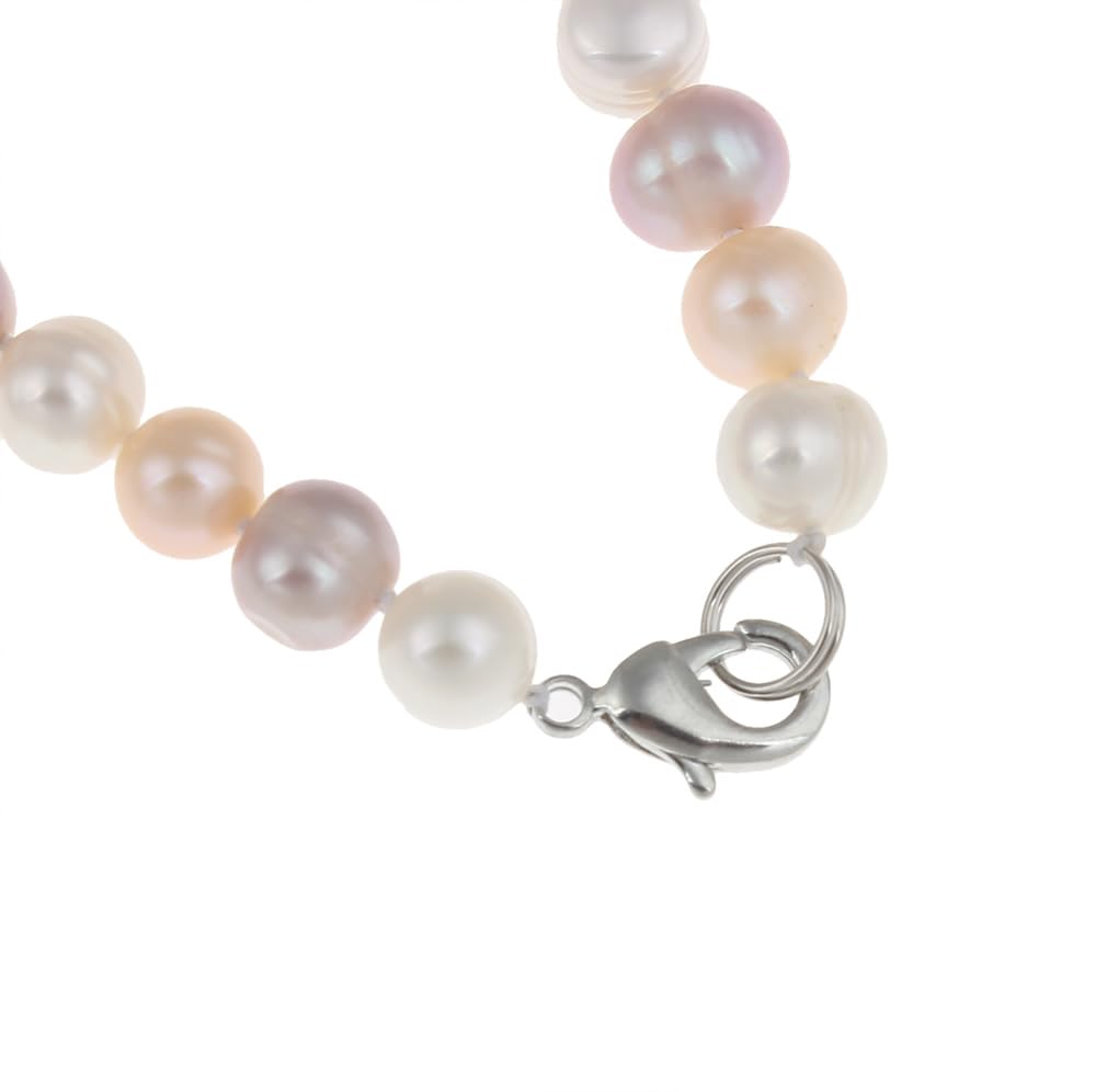 Women's Pearl necklace Bracelet Earrings set | Handmade 8-9mm Real Freshwater Pearl Beaded Necklace Set for Women Ladies and Girls treasurebayb2b