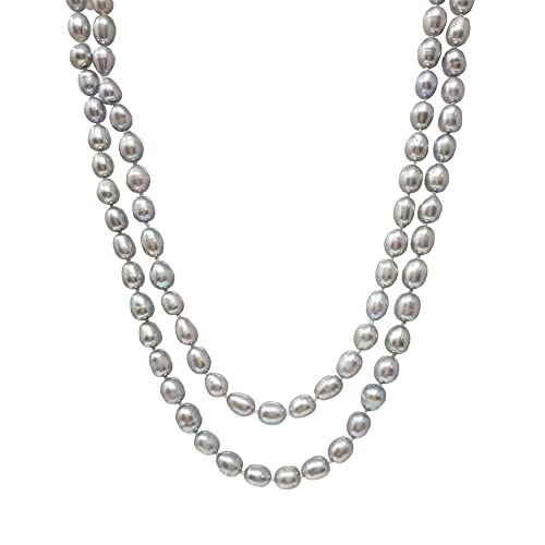 Stunning Multi-Colour 7-8mm Freshwater Pearl Necklace For Women 120cm treasurebayb2b