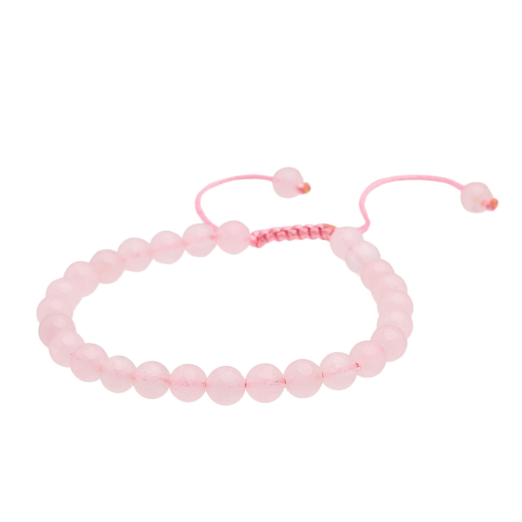 Womens Mens Beaded Bracelet - Handmade 6mm Gemstone Bracelet Adjustable Friendship Bracelet For Women's Girls - Green Jade, Pink Opal, Tiger's Eye Beaded Bracelet treasurebayb2b