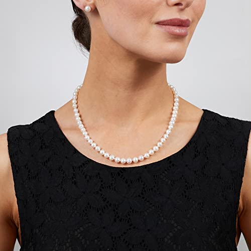 AA Grade Natural 7mm White Freshwater Pearl Necklace Bracelet Earrings Women's Pearl Jewellery Set treasurebayb2b