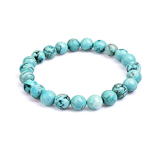 Handmade Womens Mens 8mm Gemstone Bracelet | Stress and Anxiety Power Bead Healing Crystal Gemstone Bracelet Amethyst, Rose quartz, Blue Agate, Tiger’s Eye, Turquoise treasurebayb2b