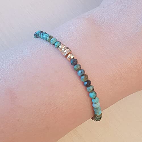 Handmade Womens Girls Delicate Natural Gemstone Bracelet | Stress Anxiety Power Bead Healing Crystal Gemstone Pearl Bracelet - Adjustable Size treasurebayb2b