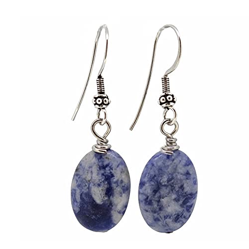 Handmade Natural Gemstone Dangle Drop Earrings for Women and Girls Made with Sterling Silver treasurebayb2b