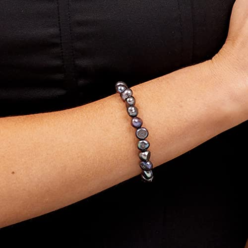 Stunning 7-8mm Baroque Freshwater Pearl Bracelet for Women and Girls treasurebayb2b