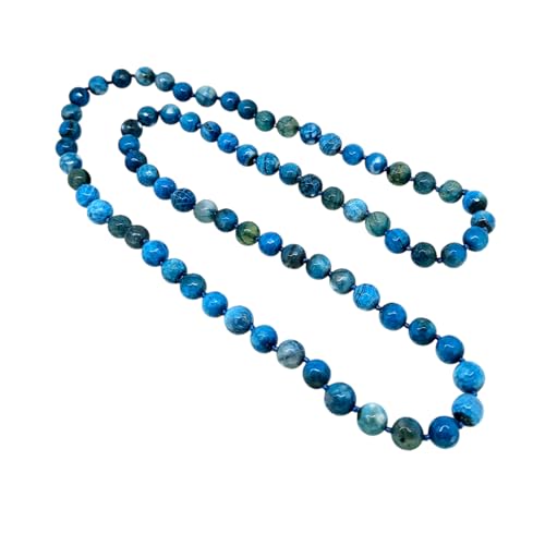 Women's Handmade Gemstone Beaded Necklace | 10mm Natural Gemstone Beaded Sweater Chain Necklace 88Cm Long treasurebayb2b