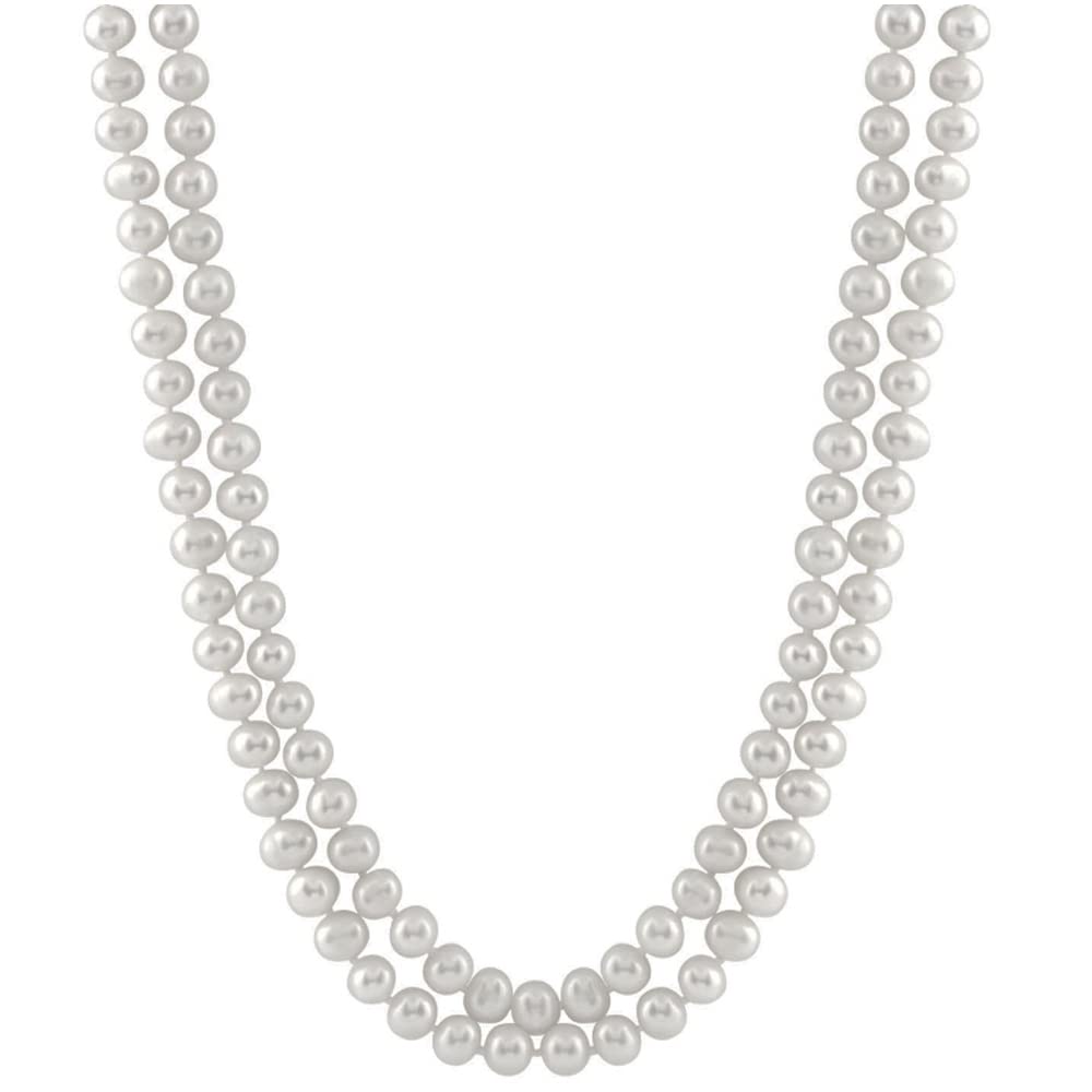 Long Rope 8-9mm Round Natural Freshwater Pearl Necklace Length 120cm, Women Pearl Necklace treasurebayb2b