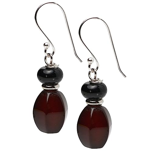 Handmade Women's Natural Gemstone and Sterling Silver Dangle Drop Earrings | Gift Ideas for Women, Girls treasurebayb2b