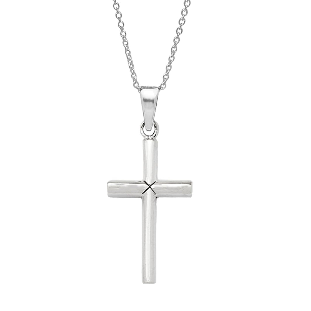 Men's Silver Cross Necklace | Classic 925 Sterling Silver Pendant Necklace for Men and Women treasurebayb2b