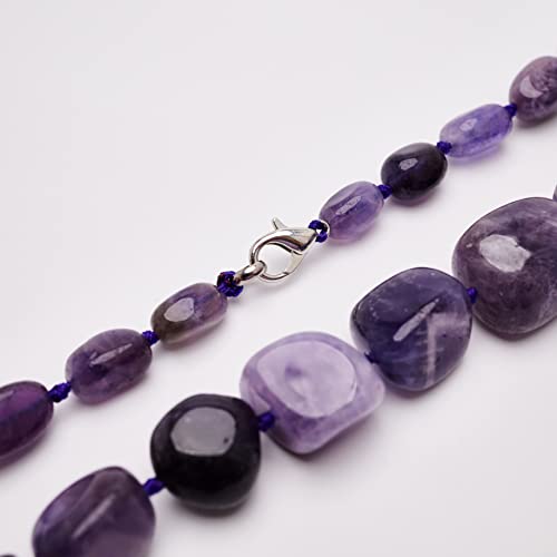Chunky Natural Gemstone Beaded Necklace for Women, Women's Handmade Necklace treasurebayb2b