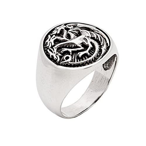 MENS Dragon Viking Ring Norse Rings, Nordic Vikings 925 Sterling Silver Ring treasurebayb2b