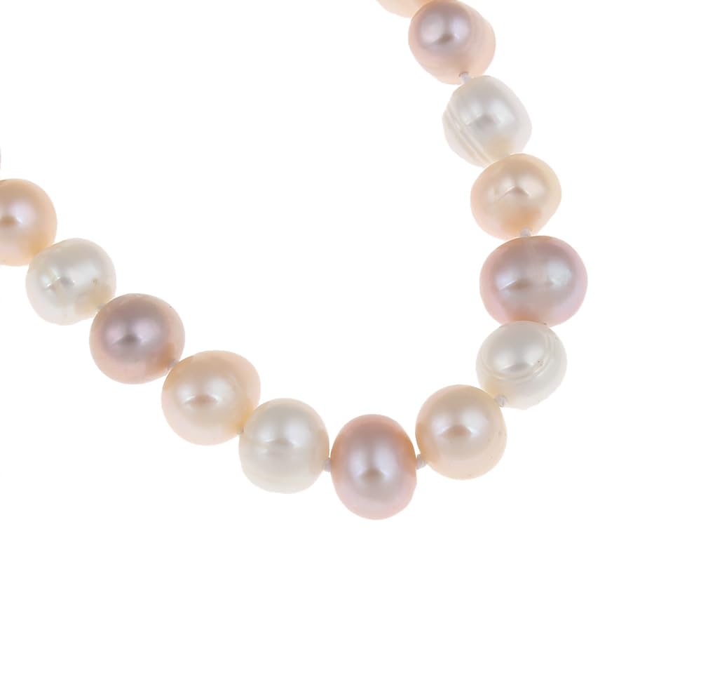 Women's Pearl necklace Bracelet Earrings set | Handmade 8-9mm Real Freshwater Pearl Beaded Necklace Set for Women Ladies and Girls treasurebayb2b