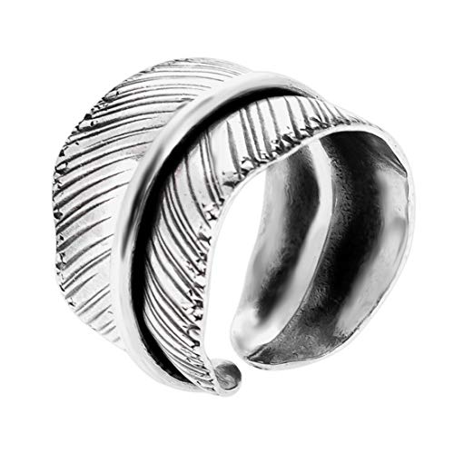 Women and Girls Statement 16mm 925 Sterling Silver Ring, Leaf Ring for Women and Girls Available in sizes: L-P treasurebayb2b