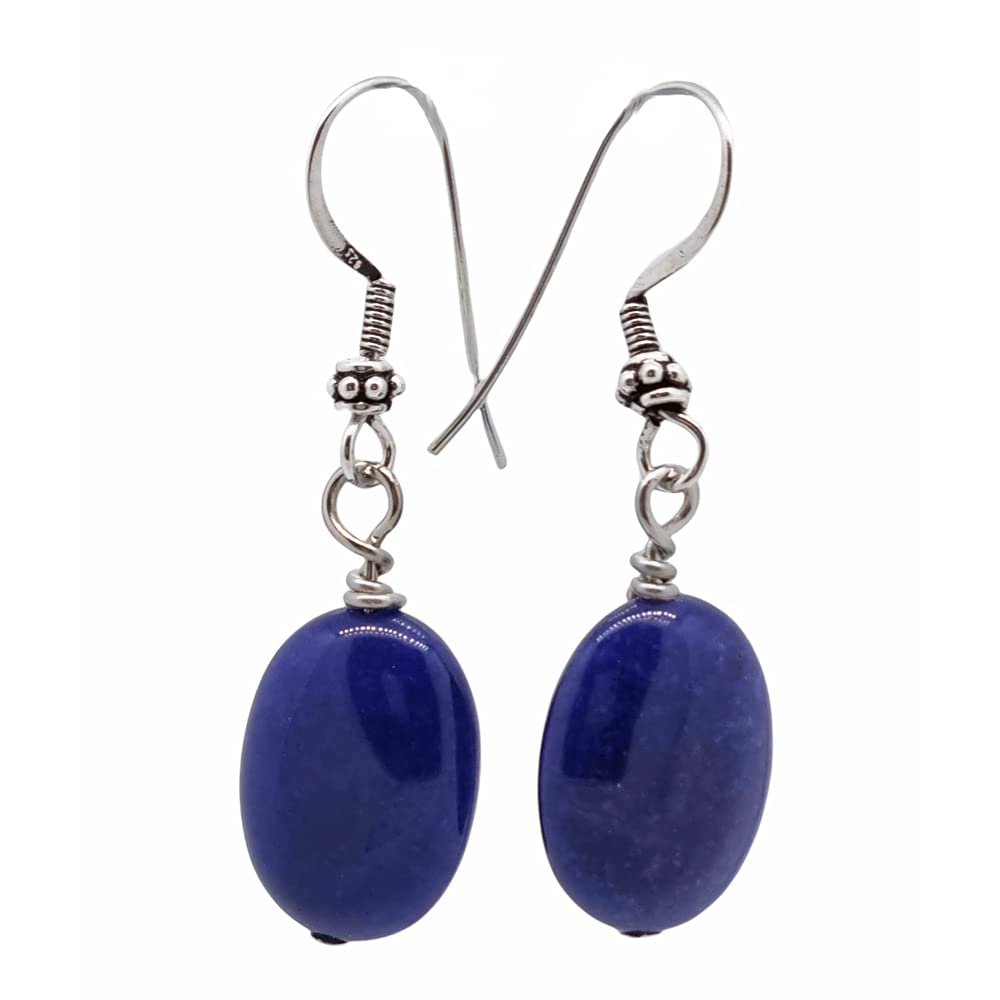 Handmade Natural Gemstone Dangle Drop Earrings for Women and Girls Made with Sterling Silver treasurebayb2b