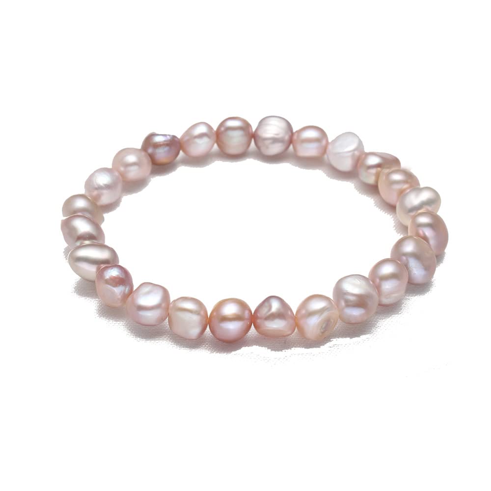 Stunning 8-9mm Baroque Freshwater Pearl Bracelet for Women and Girls treasurebayb2b