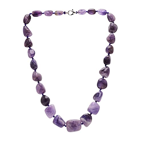 Chunky Natural Gemstone Beaded Necklace for Women, Women's Handmade Necklace treasurebayb2b