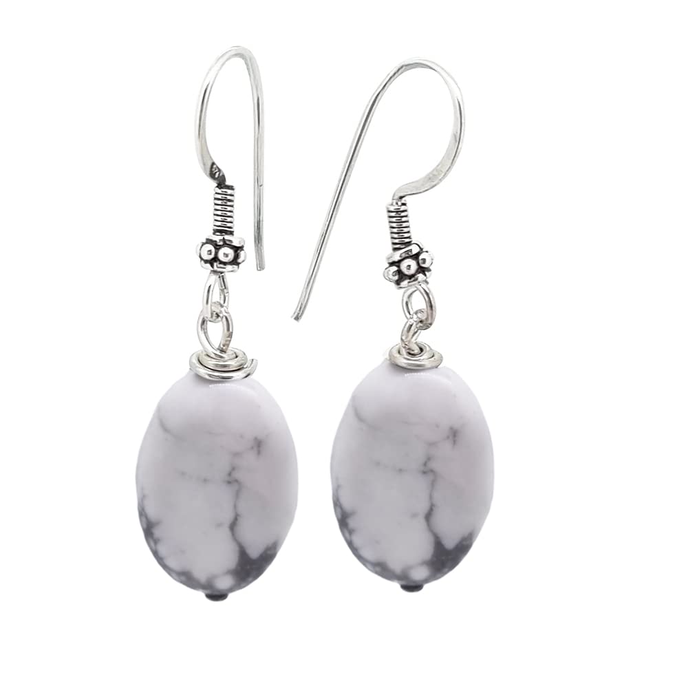 Handmade Natural Gemstone Dangle Drop Earrings for Women and Girls Made with Sterling Silver treasurebayb2b