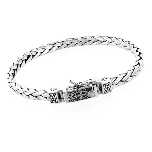 Mens Silver Chain Bracelet | Solid Thick Heavy 925 Sterling Silver Chain Bracelet For Men, Punk, Biker Jewellery 20cm, 21.5cm and 22.5cm treasurebayb2b