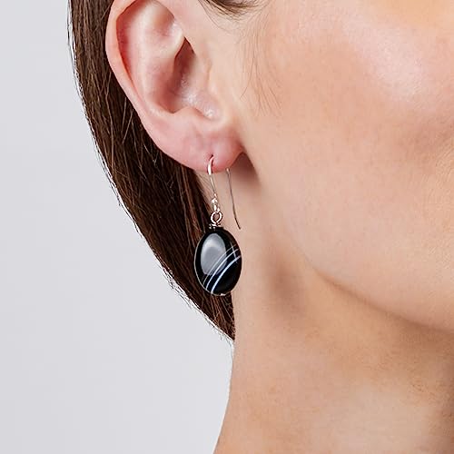 Handmade Natural Gemstone Dangle Drop Earrings for Women and Girls Made with Sterling Silver treasurebayb2b
