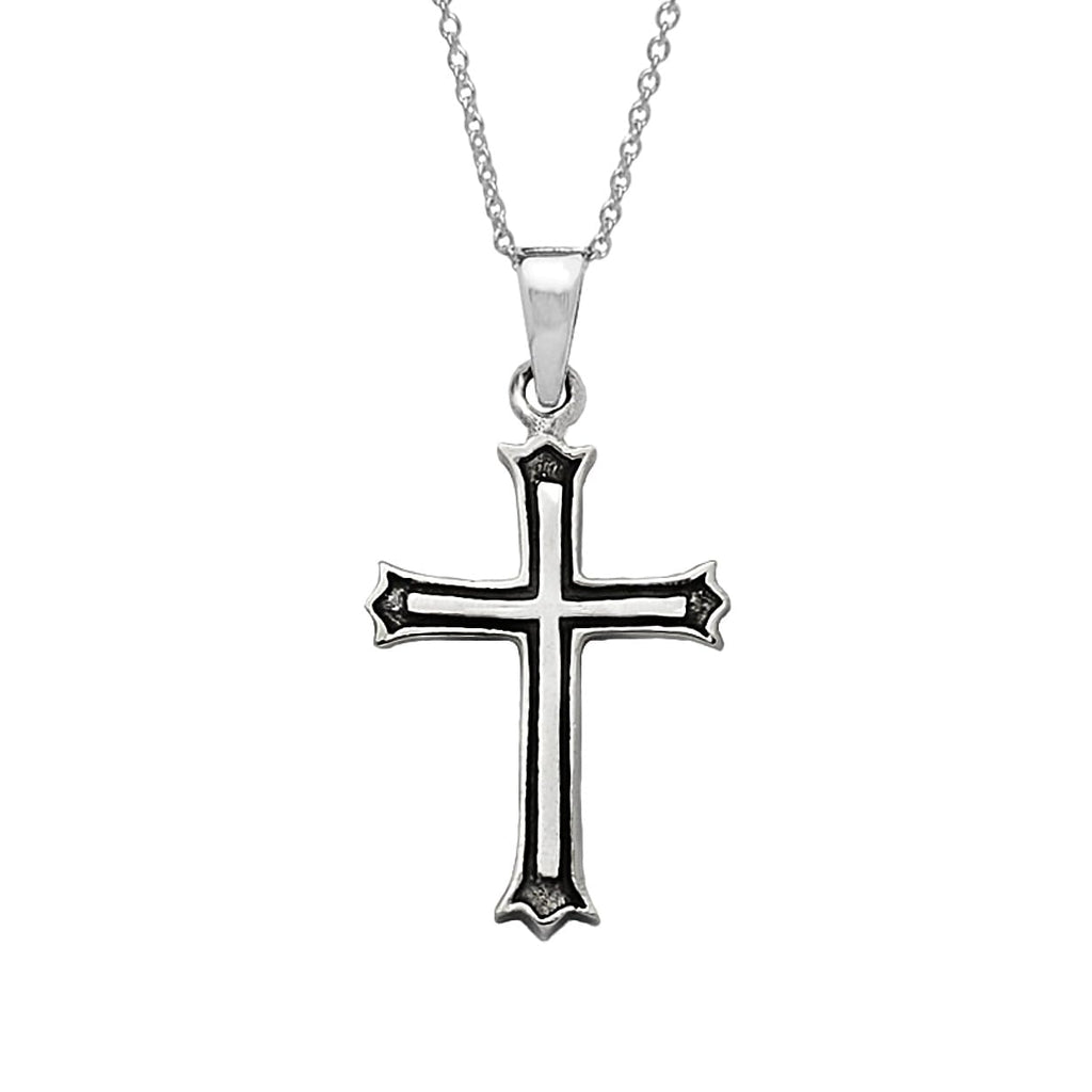 Men's Silver Cross Pendant Necklace | Classic 925 Sterling Silver Pendant Necklace for Men and Women treasurebayb2b