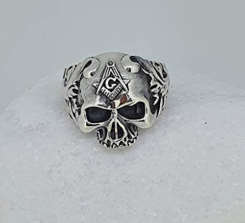 Biker Jewellery 925 Sterling Silver Skull Biker Gothic Punk Rocker Ring treasurebayb2b