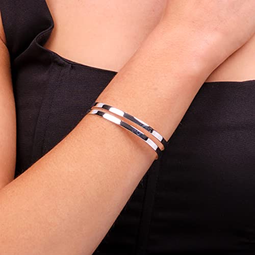 Stunning Womens Silver Bangle Bracelet made from Solid 925 Sterling Silver treasurebayb2b