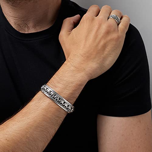 Unique 925 Sterling Silver Elephant Bangle Bracelet for Women and Men | Women's Silver Bangle Bracelet Adjustable treasurebayb2b