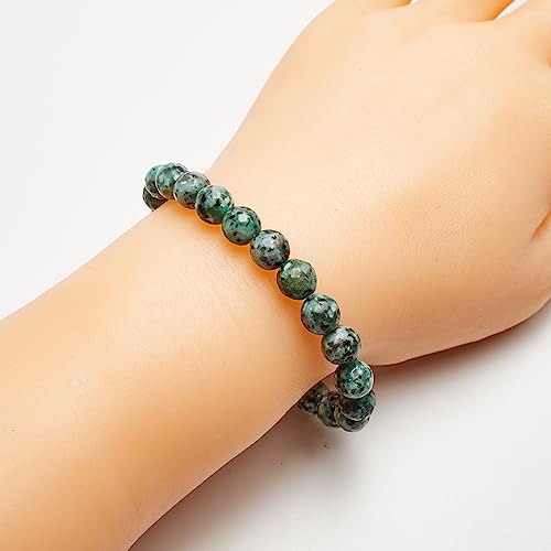 Handmade Womens Mens 8mm Gemstone Bracelet | Stress and Anxiety Power Bead Healing Crystal Gemstone Bracelet Amethyst, Rose quartz, Blue Agate, Tiger’s Eye, Turquoise treasurebayb2b