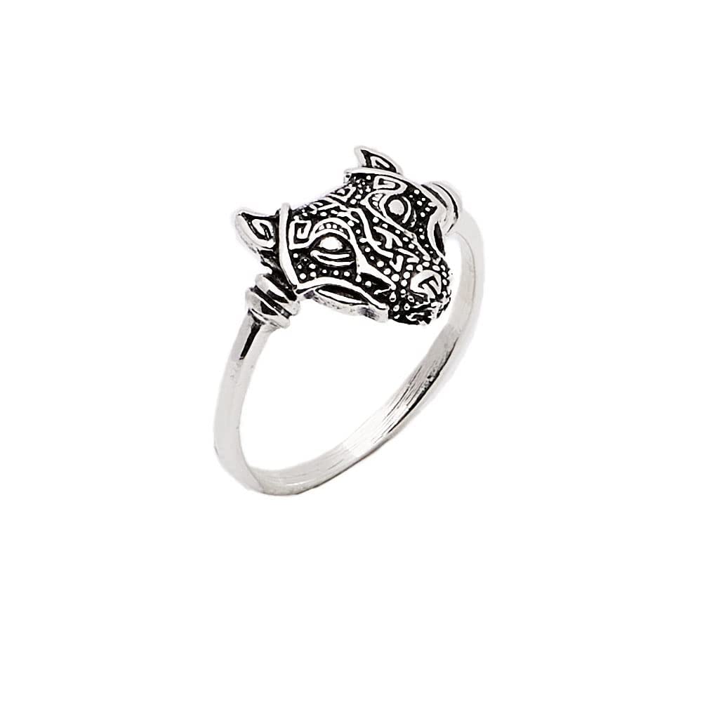 Women's Wolf Head Ring 925 Sterling Silver Size J/L/N/P/R treasurebayb2b