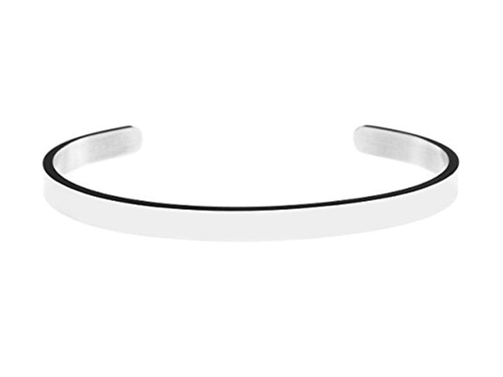 Beautiful Chic 4mm Women's Classic Plain Sterling Silver Bangle Bracelet treasurebayb2b