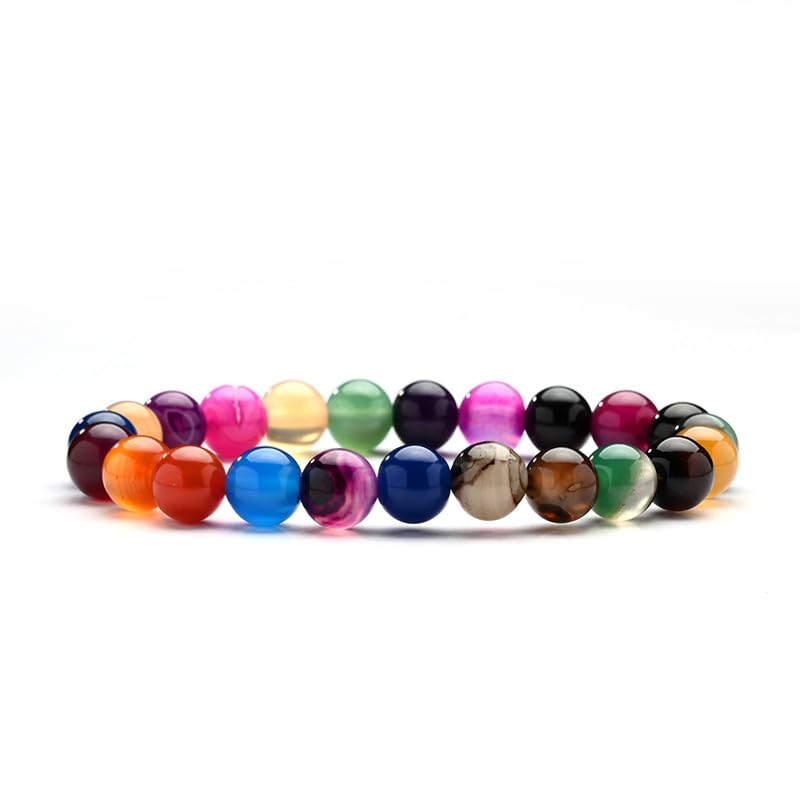 Handmade Womens Mens 8mm Natural Power Healing Gemstone Beaded Stretchy Bracelet treasurebayb2b