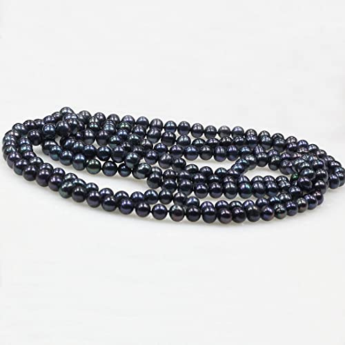 Women's Pearl Necklace 8-9mm Freshwater Pearl 160cm Long Free Style Colour Black, White, Multicolour treasurebayb2b