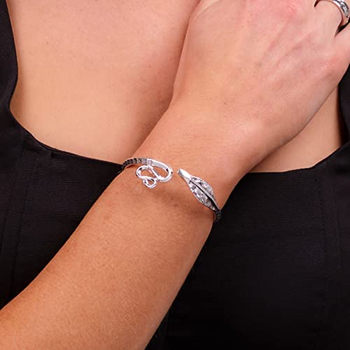 Stunning Solid 925 Sterling Silver Bangle Bracelet Snake Style Women Bangle treasurebayb2b