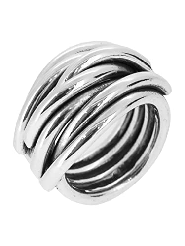 Women's 925 Sterling Silver, Chunky Statement Wrap Around Ring for Woman Ladies and Girls treasurebayb2b