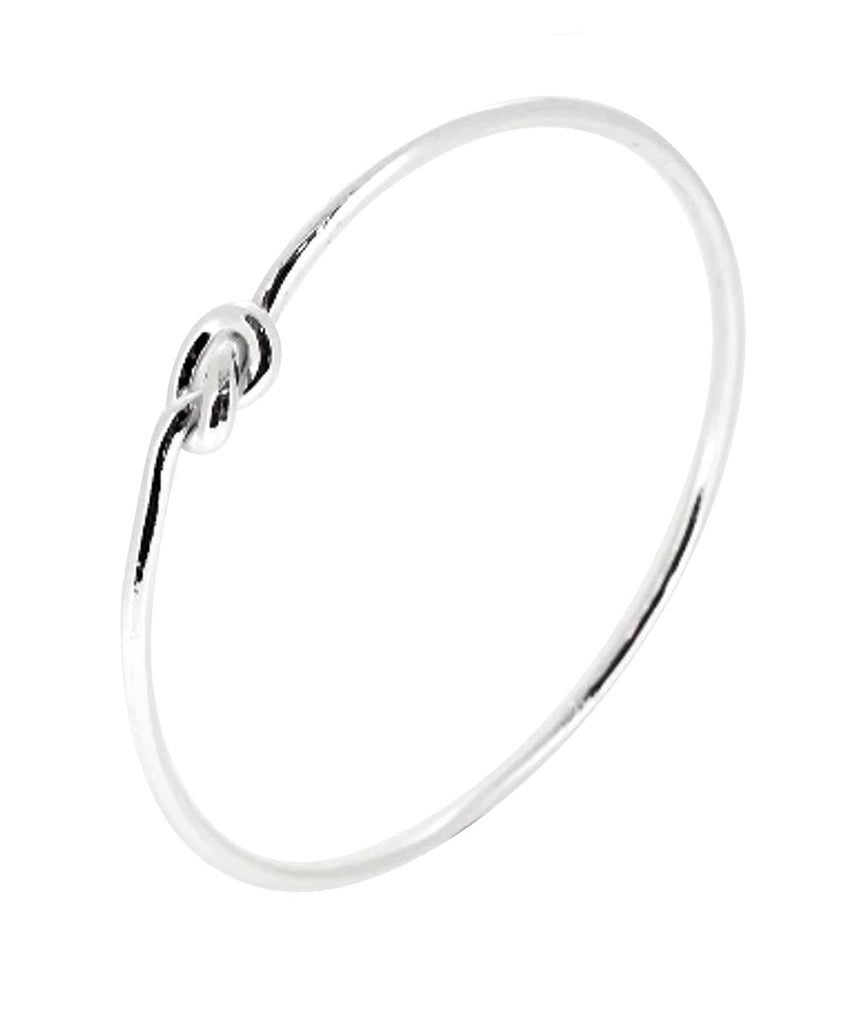Womens 925 Sterling Silver Love Knot Bangle Bracelet treasurebayb2b
