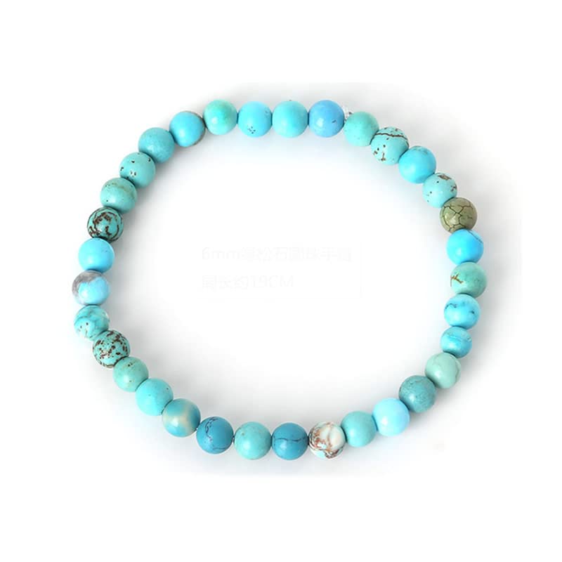 Handmade Womens Mens 6mm Gemstone Bracelet | Stress and Anxiety Power Bead Healing Crystal Gemstone Bracelet treasurebayb2b