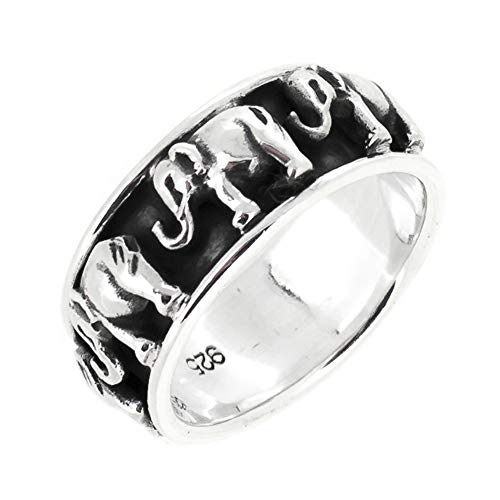 925 Sterling Silver Ring Elephant Design For Men and Women Available in Sizes: L-R treasurebayb2b